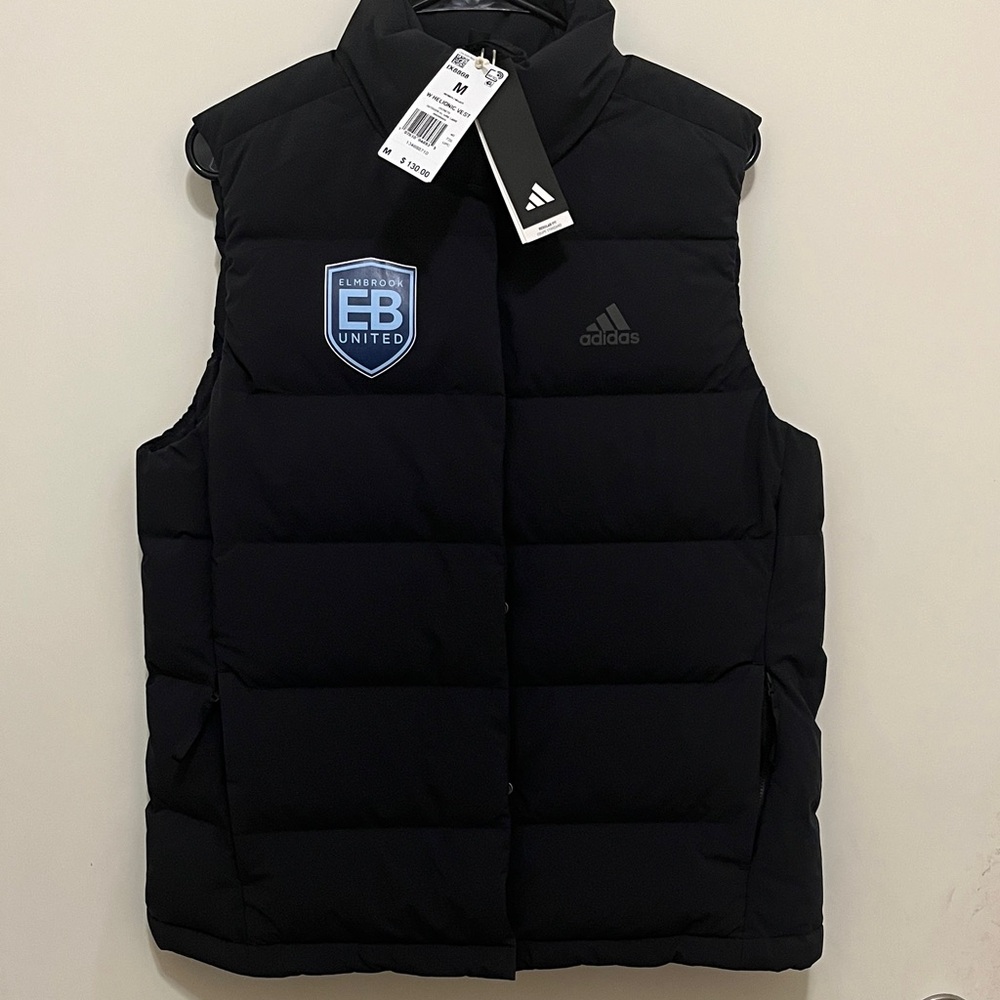 NWT Adidas Helionic Women’s Black‎ Puffer Vest Size Medium with logo